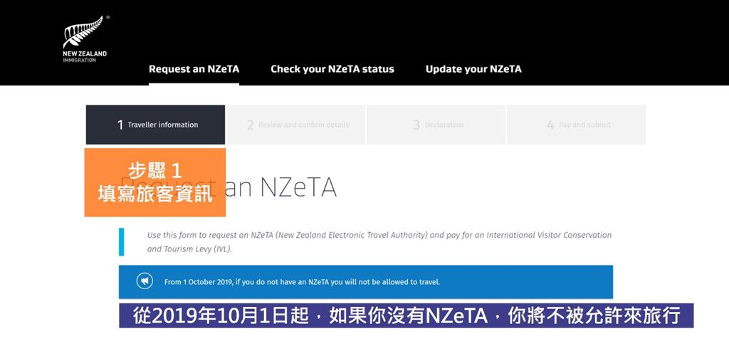 紐西蘭簽證 NZeTA 